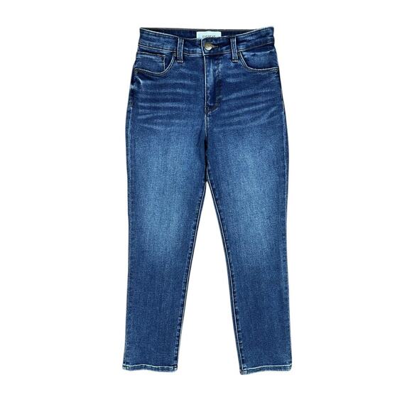 Evereve The Ever Straight Leg Cropped Denim Jeans in Composed Blue Size 26 NEW - Picture 3 of 13
